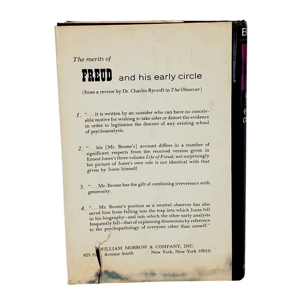 Vtg Freud And His Early Circle by Vincent Brome William Morrow 1968 HC